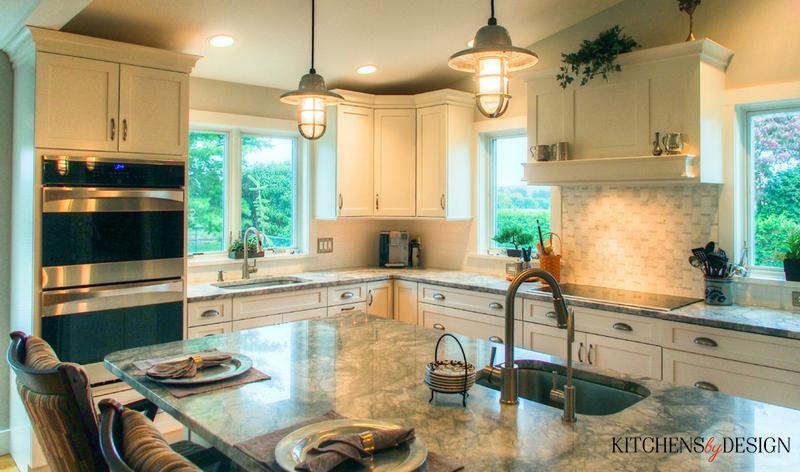 kitchen with white cabinets